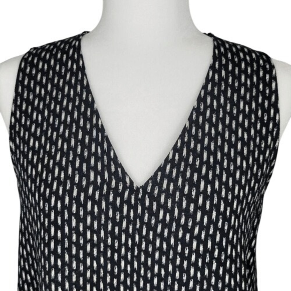 Madewell Split Back Black & White Top - Picture 2 of 8